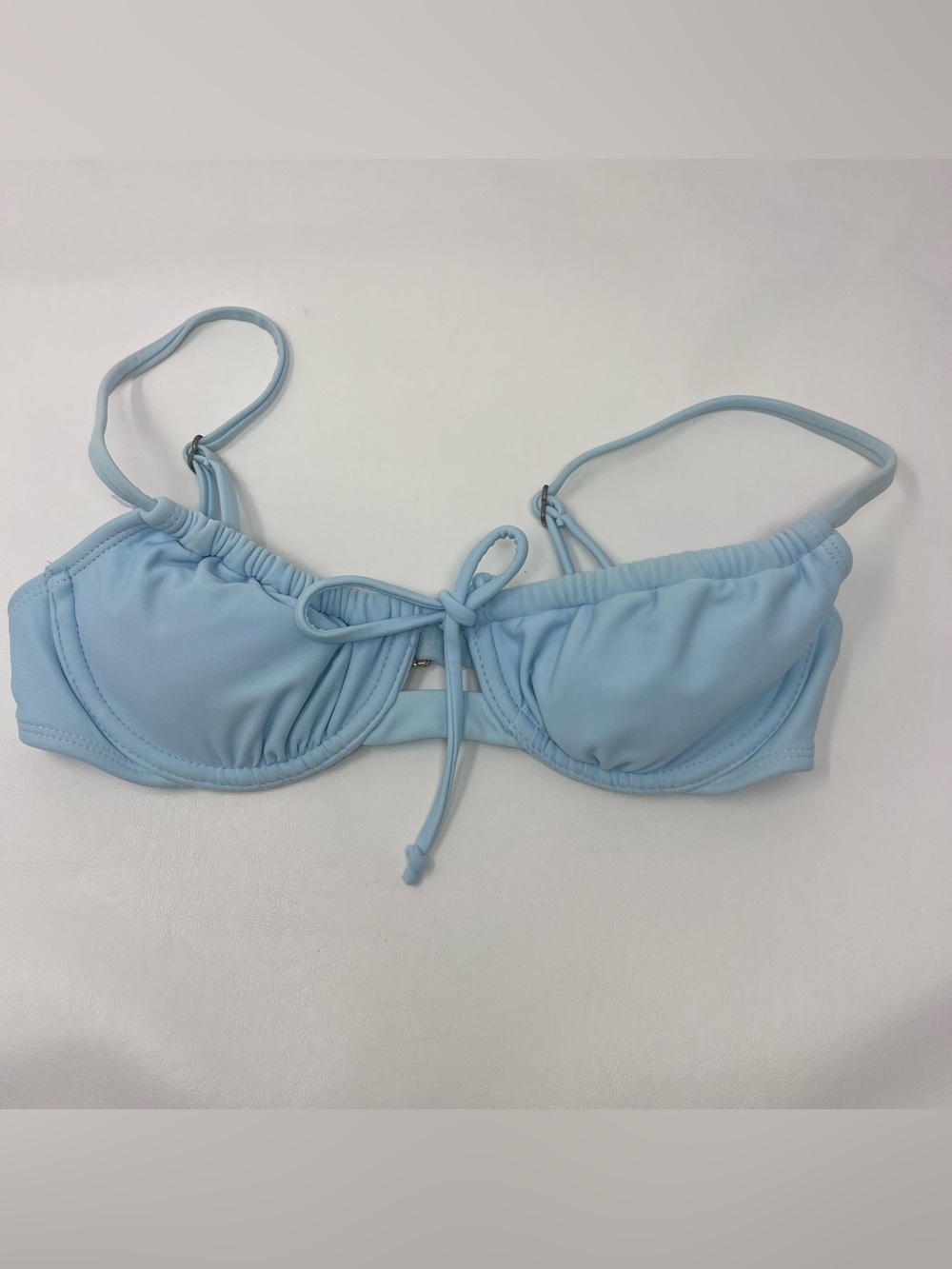 Xhilaration Pale Blue Tie-Front Underwire Bikini Top